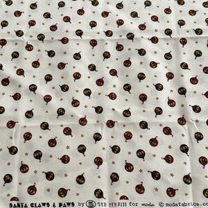 Moda Fabrics by Deb Strain Santa Claws & Paws Fabric Cotton Xmas Fabric BTHY